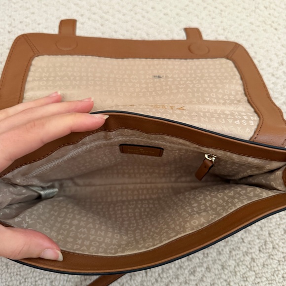 Kate Spade Tan Leather Crossbody Bag with Buckle Accents - Picture 6 of 6